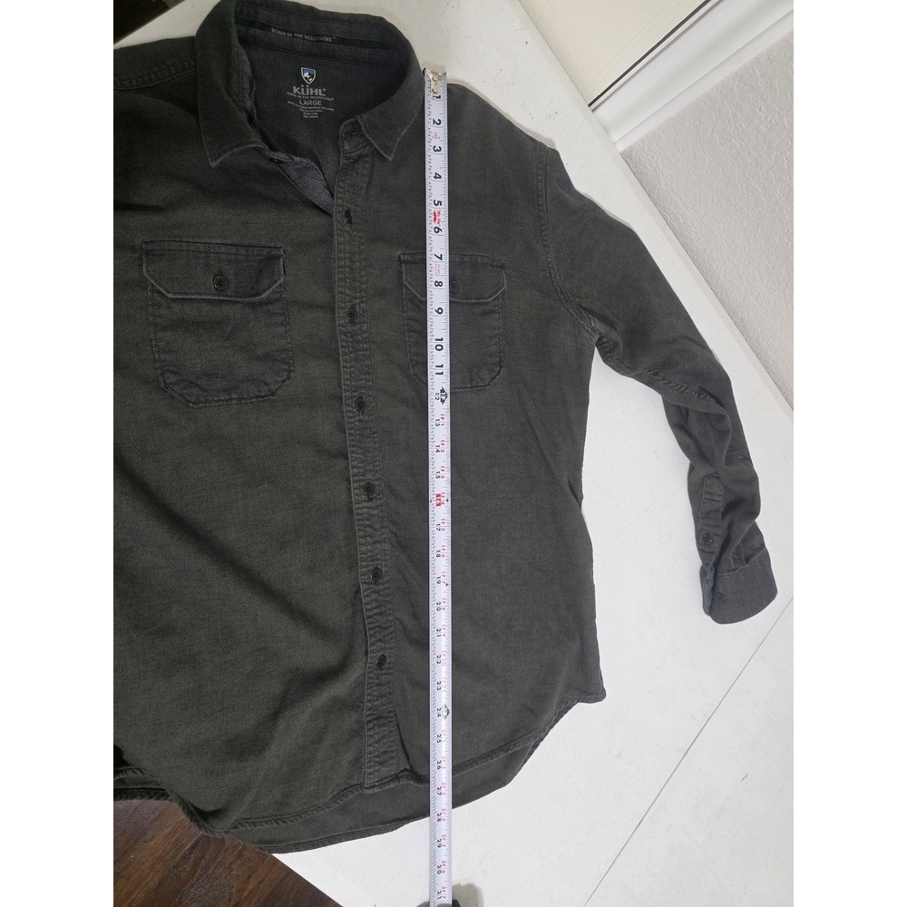 Kuhl Descendr Shirt Mens L Gray Cotton Tencel Long Sleeve Button Down Outdoor - Picture 11 of 12